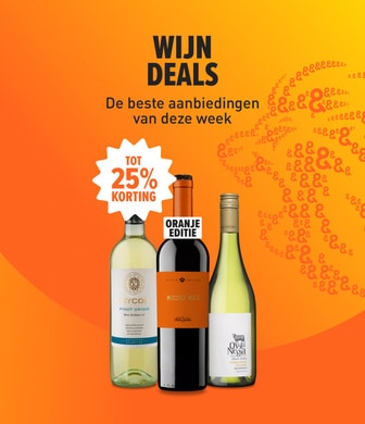 Wijn deals. De beste wijnaanbiedingen tot 25% korting
